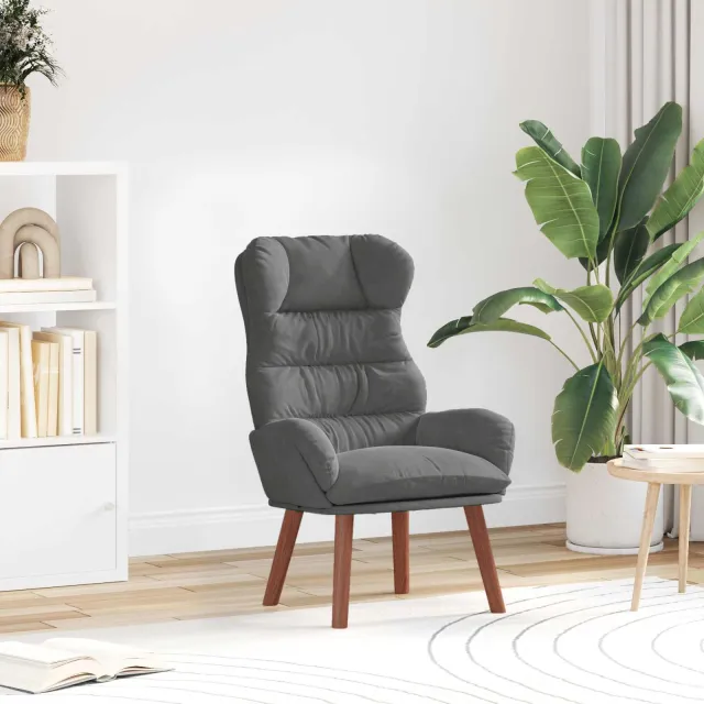 vidaXL Fauteuil Donkergrijs 69 x 74 x 93 cm Fluweel