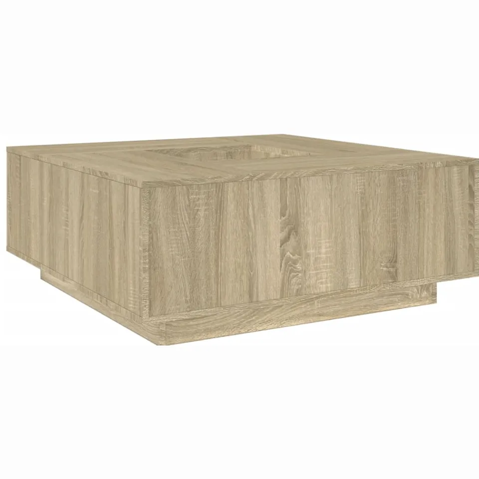 vidaXL Salontafel 100x100x40 cm bewerkt hout sonoma eikenkleurig, foto 3