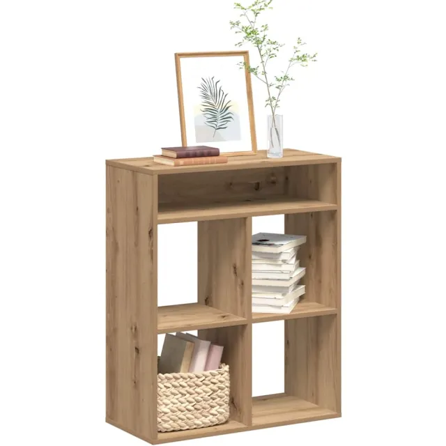 vidaXL Boekenkast 66x31x80 cm bewerkt hout artisanaal eikenkleur Bruin