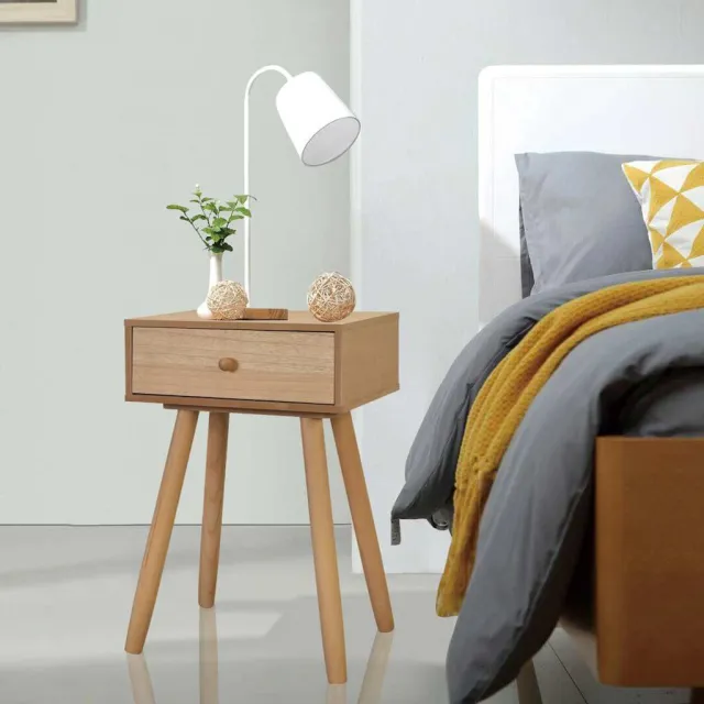 vidaXL Nachtkastjes 2 st 40x30x61 cm massief grenenhout bruin, foto 2