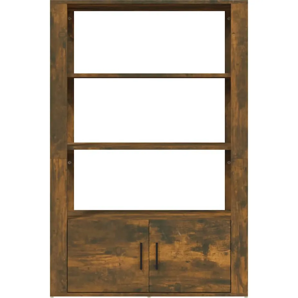 vidaXL Dressoir 80x30x119,5 cm bewerkt hout gerookt eikenkleurig, foto 4