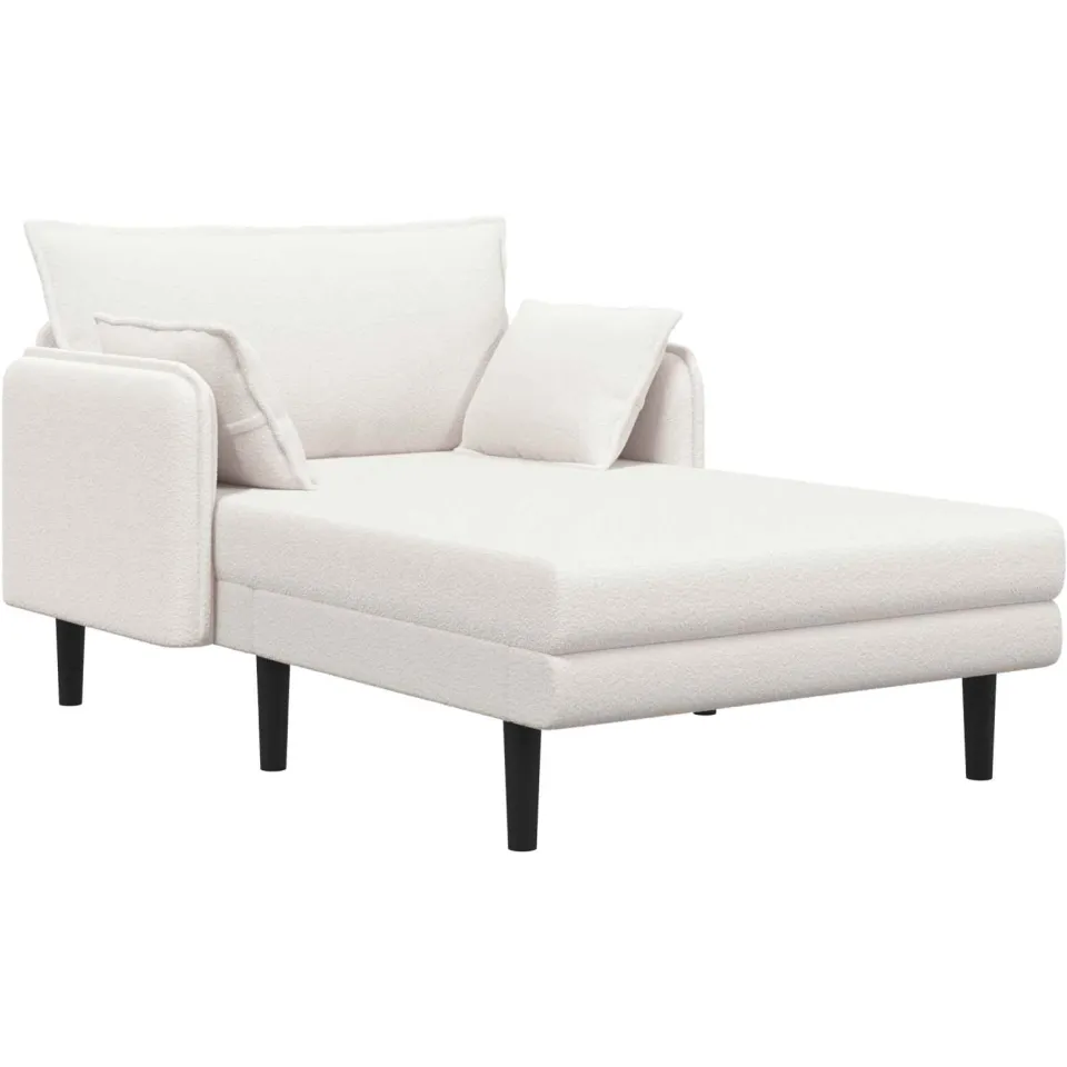 vidaXL Grote chaise longue Crèmekleurig Bouclé, foto 3