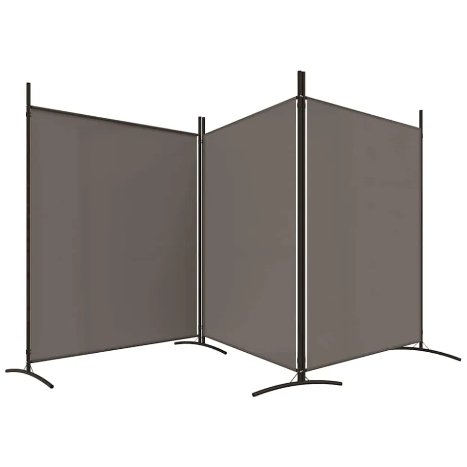 vidaXL Kamerscherm met 3 panelen 525x180 cm stof antracietkleurig, foto 3