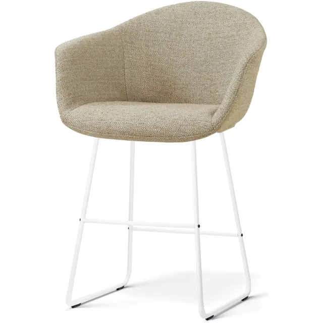 Nolon Nino-Otis barkruk taupe melange - wit onderstel - 65 cm