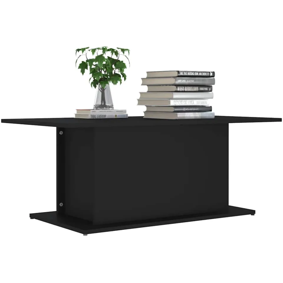 vidaXL Salontafel 102x55,5x40 cm bewerkt hout zwart