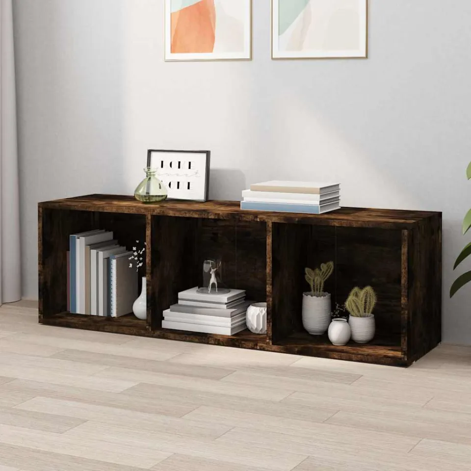 vidaXL Boekenkast / tv-meubel 36x30x114 cm bewerkt hout gerookt eiken, foto 4