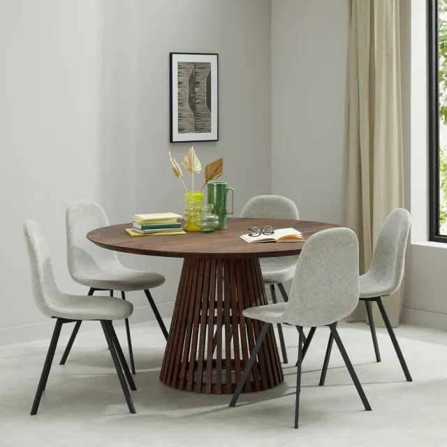 NOUS Living eetkamertafel Sansa (⌀140 cm) Walnoot