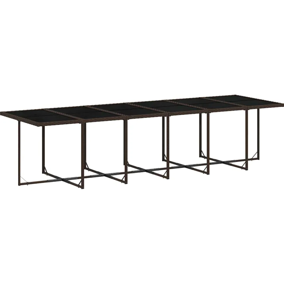 vidaXL 17-delige Tuinset met kussens poly rattan bruin, foto 4