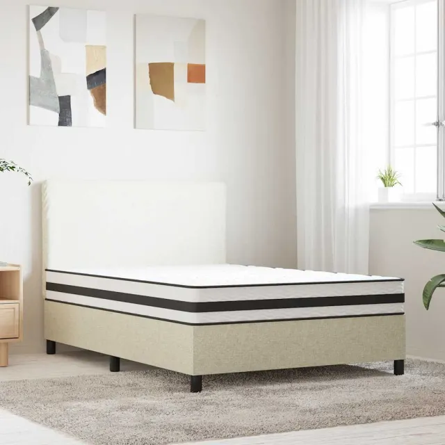 vidaXL Binnenveringmatras middelhard 140x200 cm wit