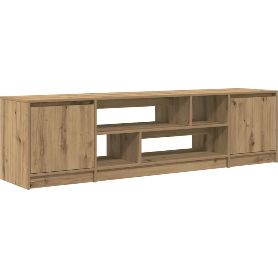 vidaXL Tv-meubel 188,5x41x50 cm spaanplaat ambachtelijk eikenkleurig Bruin