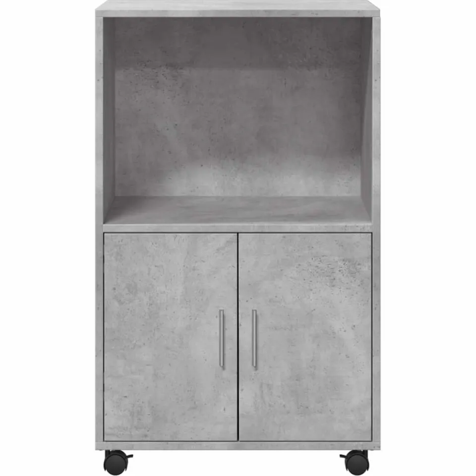 vidaXL Rolkast 55x40x91 cm bewerkt hout betongrijs