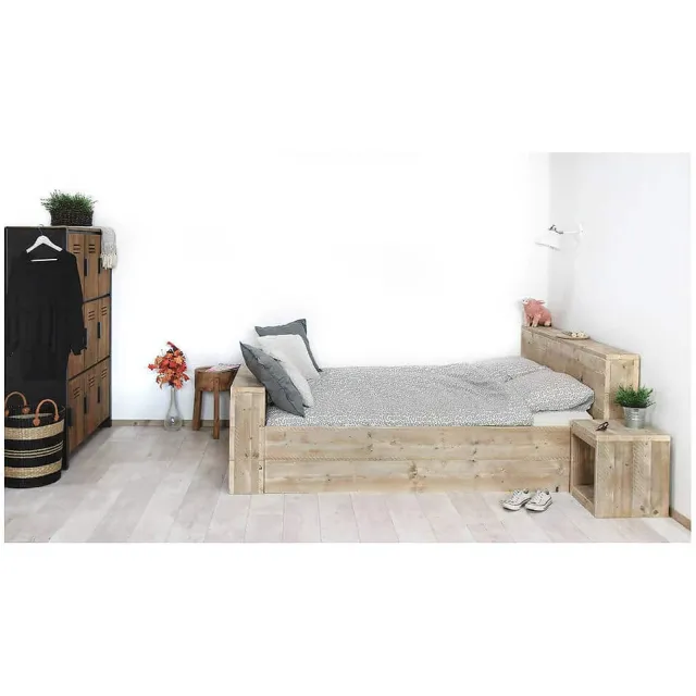 NordXL Robuust steigerhouten bed Warwick