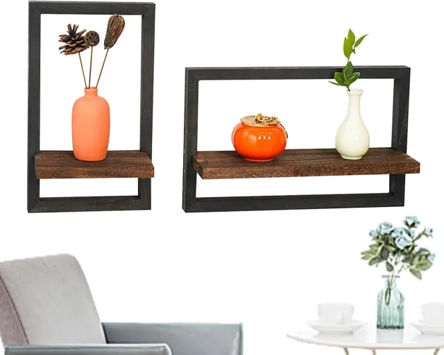 Dnntunk Universele Wandplank - Inclusief Montagebeugel - voor Woonkamer, Slaapkamer,Kantoor Zwart