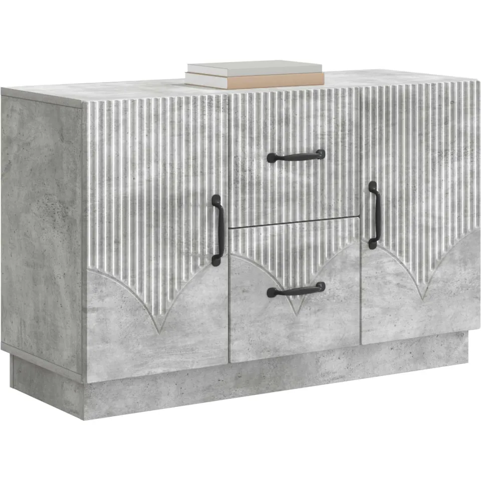 vidaXL Dressoir Betongrijs 89 x 34,5 x 57 cm Bewerkt hout