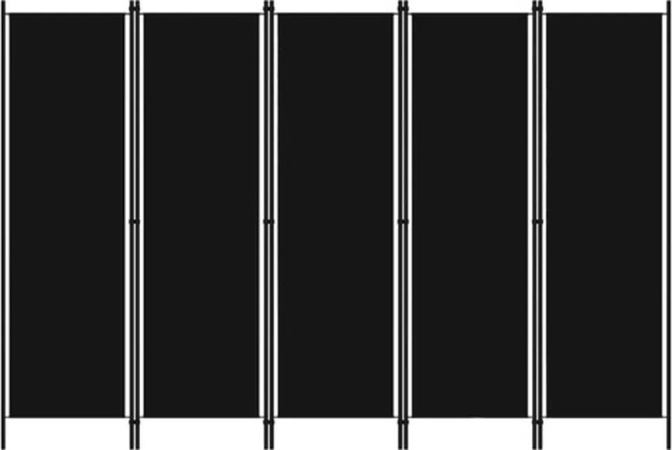 vidaXL Kamerscherm met 5 panelen 250x180 cm zwart, foto 2