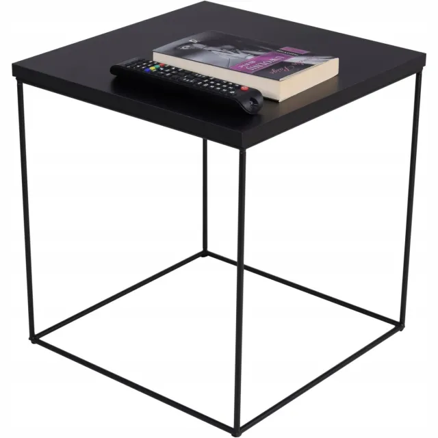 FutuStal Stalen Draden Tafel - 43cm - 40cm Zwart
