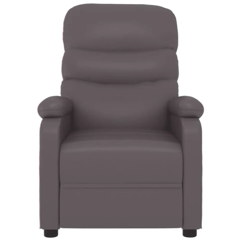vidaXL Massagestoel kunstleer grijs, foto 4