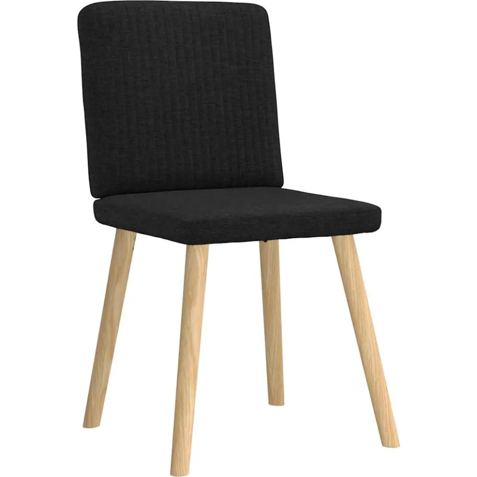 vidaXL Eetkamerstoelen 6 st stof zwart