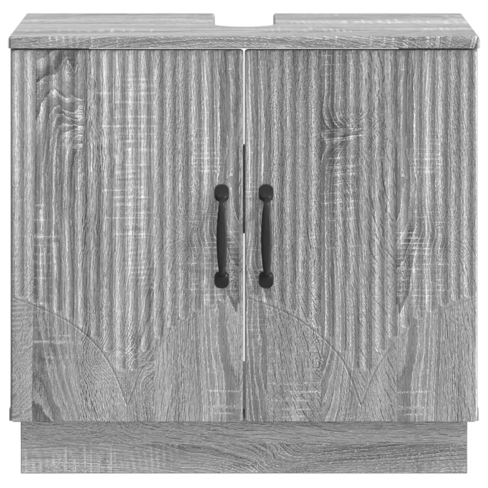 vidaXL Badkamer wastafelkast HOORN Grijs Sonoma 59,5 x 31,5 x 56 cm, foto 4