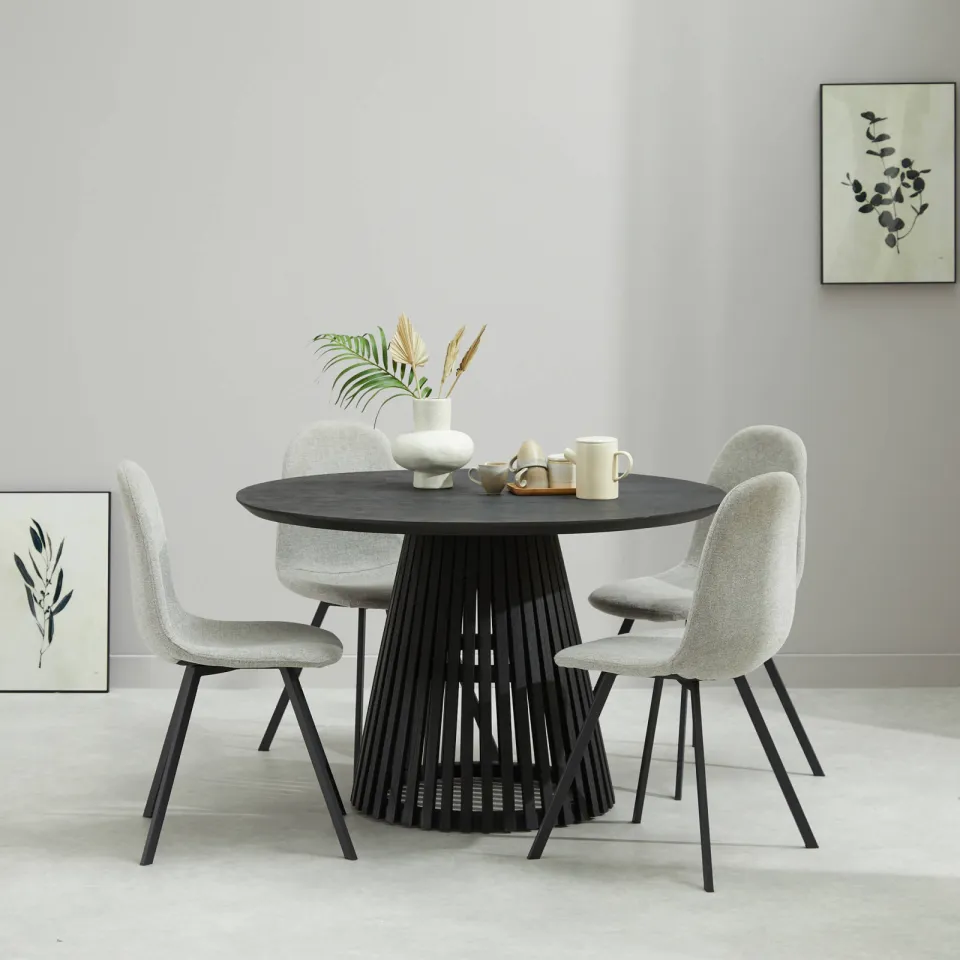 NOUS Living eetkamertafel Sansa (⌀120 cm) zwart, foto 3