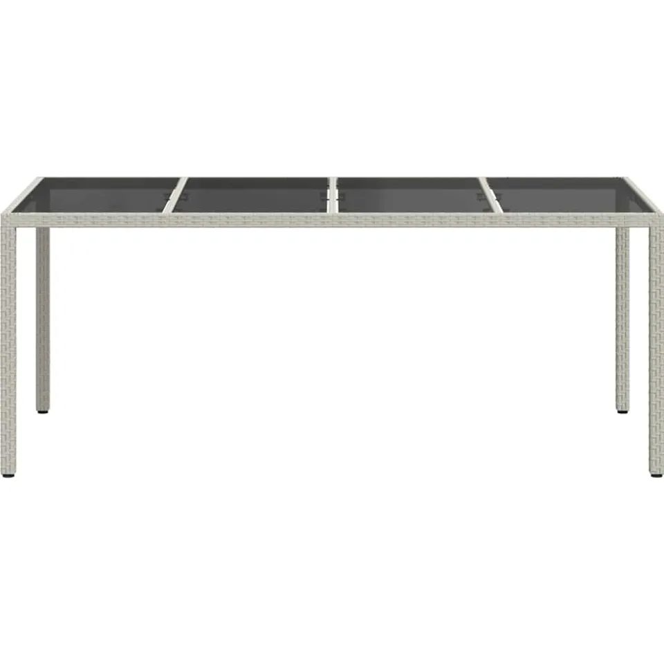 vidaXL Tuinstafel Wit poly rattan