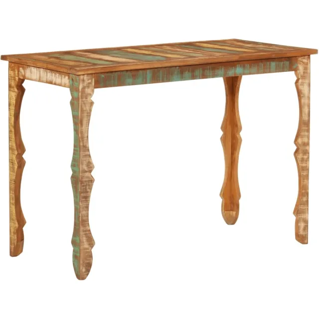 vidaXL Eettafel - 110x52x76 - cm - gerecycled - massief - hout Meerkleurig