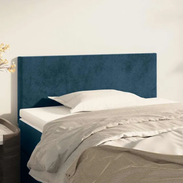 vidaXL Hoofdbord 90x5x78/88 cm fluweel donkerblauw