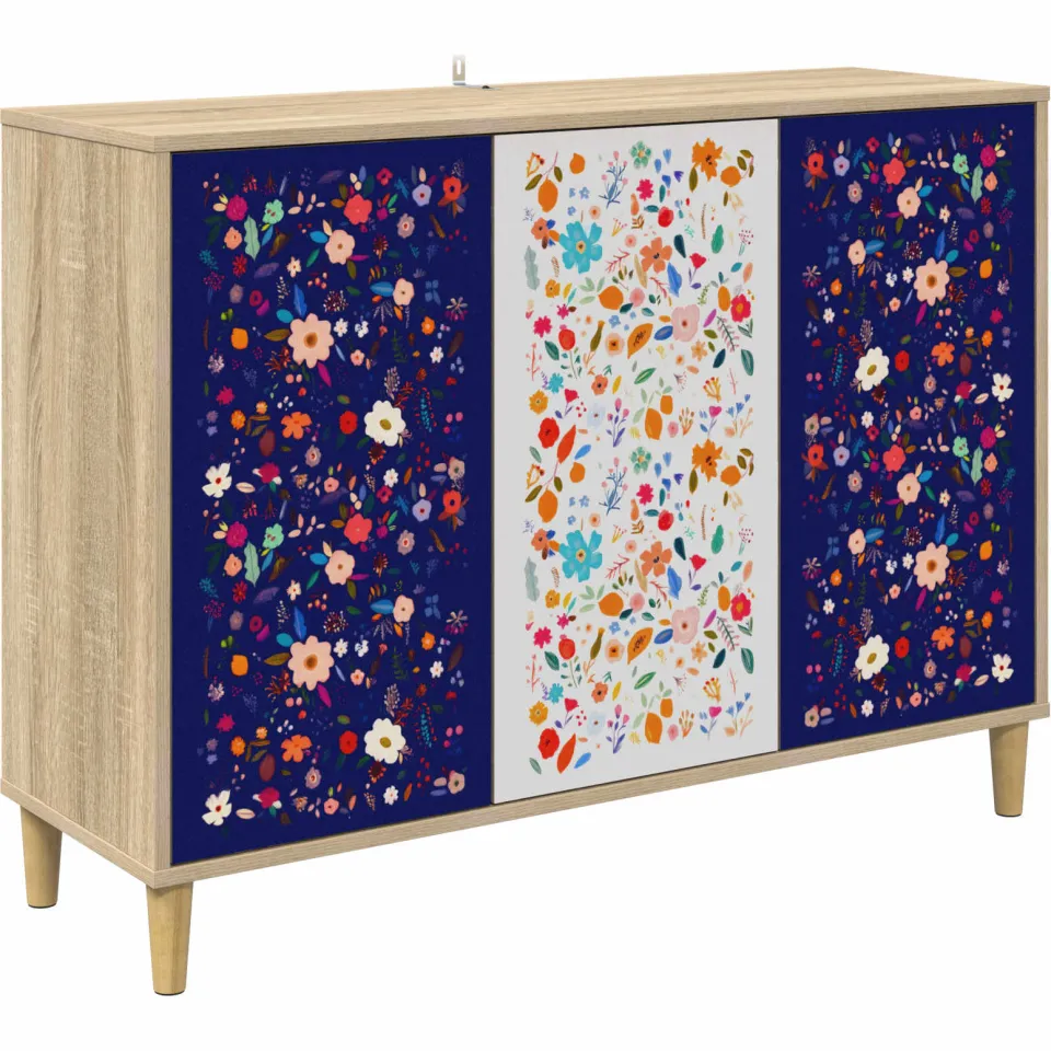 vidaXL Dressoir MAINZ Sonoma 102 x 33 x 75 cm Bewerkt hout bruin, foto 3