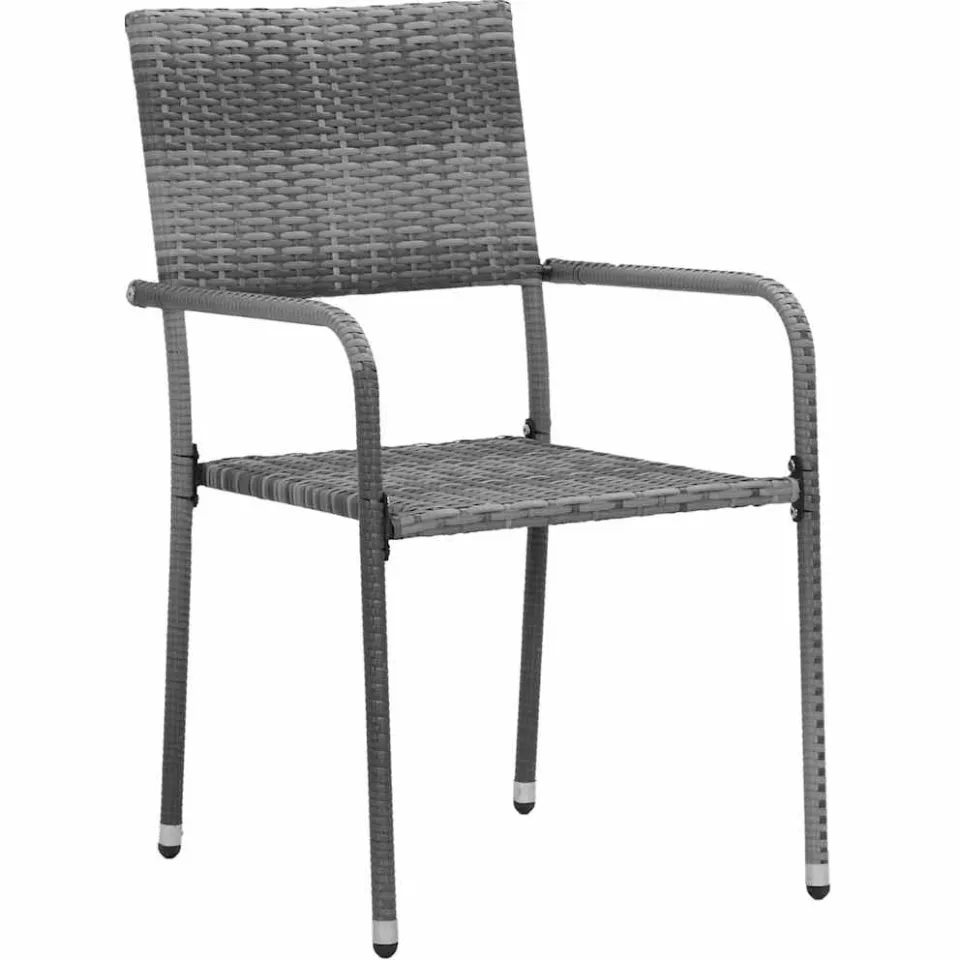 vidaXL 7-delige Tuinset poly rattan grijs, foto 3