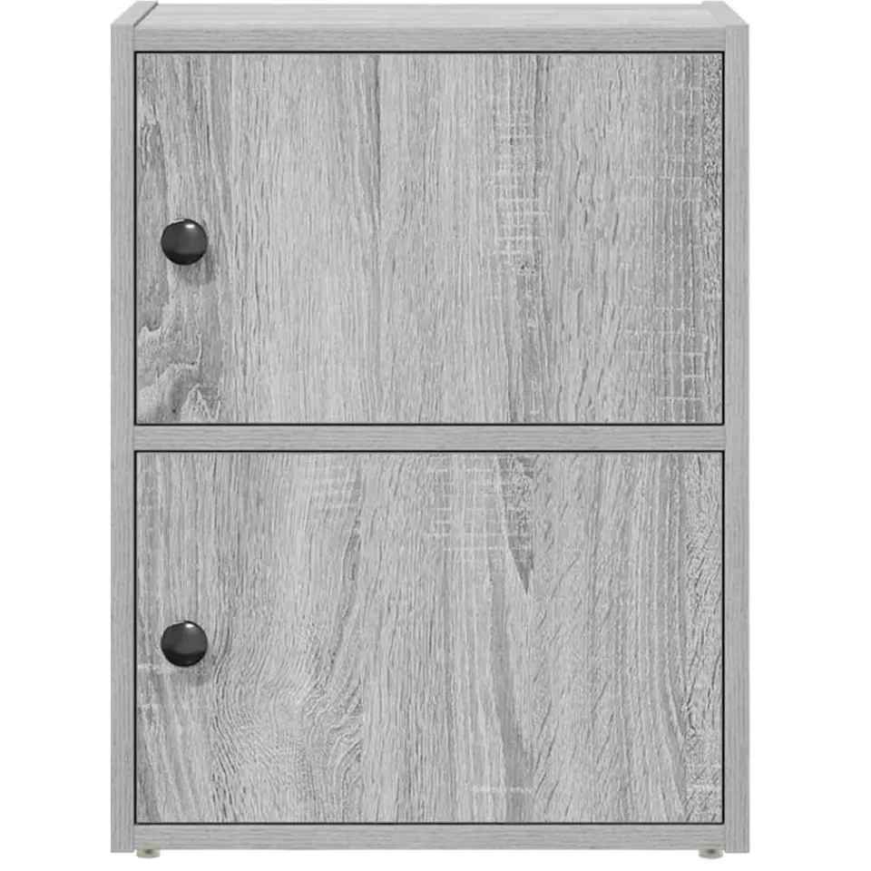 vidaXL Boekenkast 40x24x52 cm bewerkt hout grijs sonoma eikenkleurig, foto 4