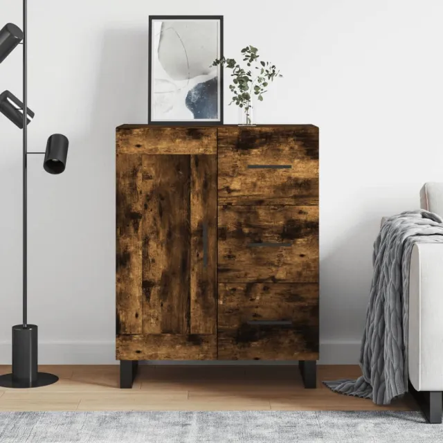 vidaXL Dressoir 69,5x34x90 cm bewerkt hout gerookt eikenkleurig, foto 2