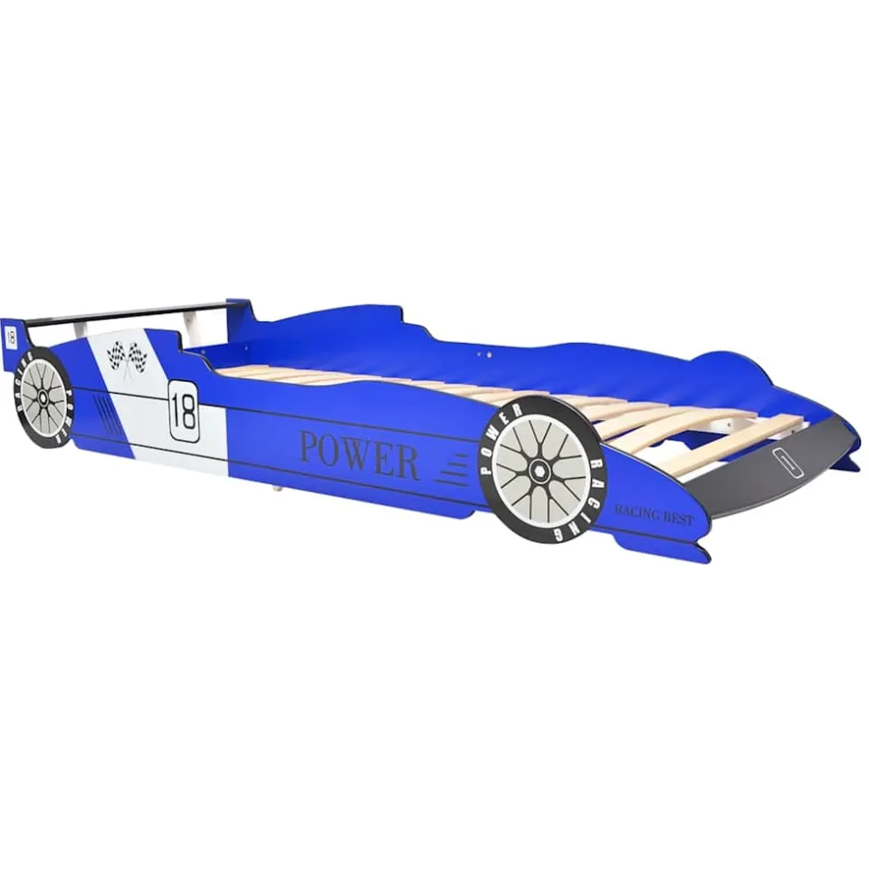 vidaXL Kinderbed raceauto blauw 90x200 cm, foto 3