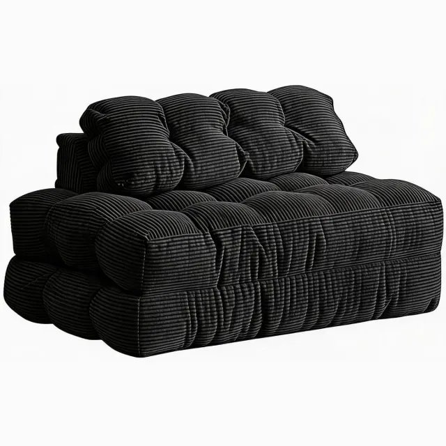 Triumpunpre Slaapbank Opvouwbare - 130x190x23cm - Logeerbed - Slaapfauteuil - 3 in 1 - Hoofdkussen - Rugleuning - Draagbaar - Voor woonkamer en slaapkamer - Zwart