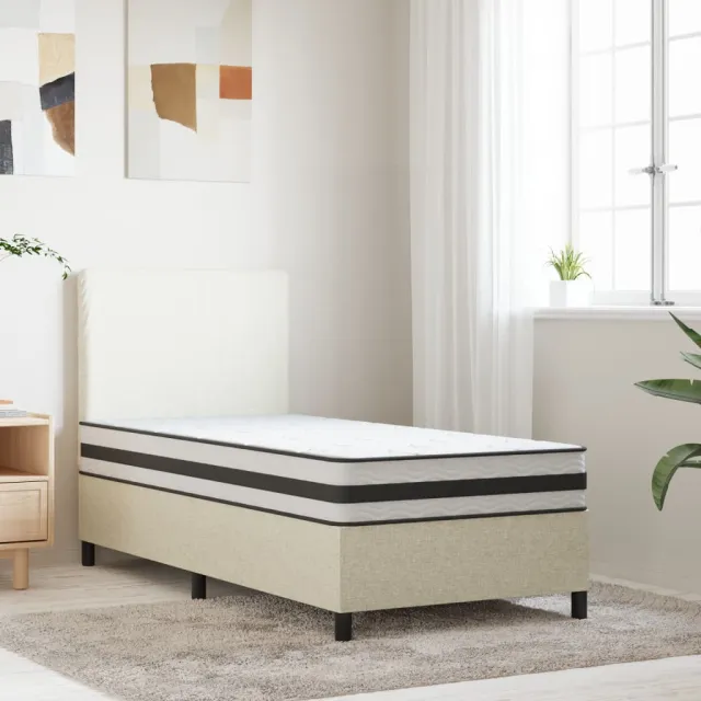 vidaXL Binnenveringmatras middelhard 80x200 cm wit