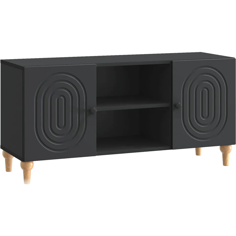 vidaXL TV-kast Zwart 102 x 34,5 x 50 cm Bewerkt hout, foto 3