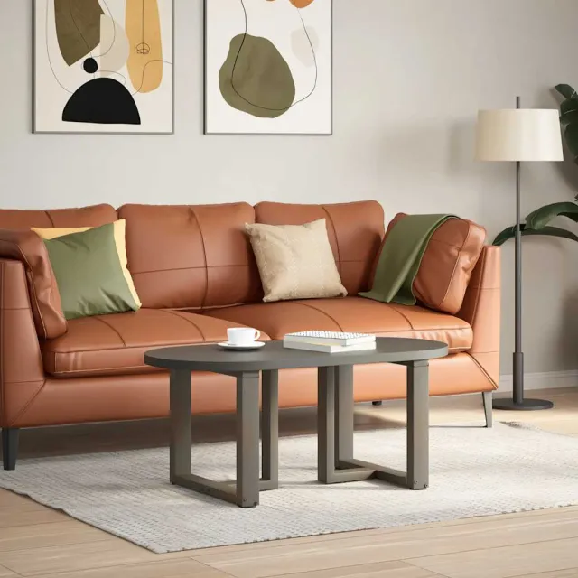 vidaXL Salontafelpoten 2 st T-vormig 50x25x(42-43) cm staal naturel Bruin
