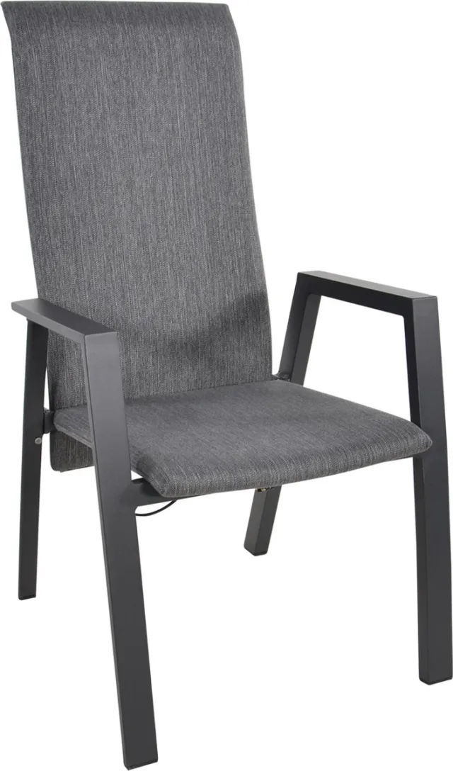 LES Outdoor Living Flare dining tuinstoel | textileen | verstelbaar | antraciet | 1 persoon