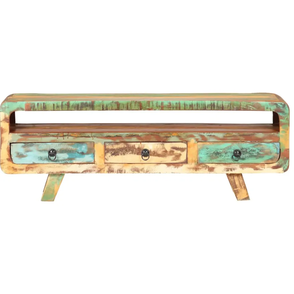 vidaXL Tv-meubel 117x30x41 cm massief gerecycled hout bruin, foto 2