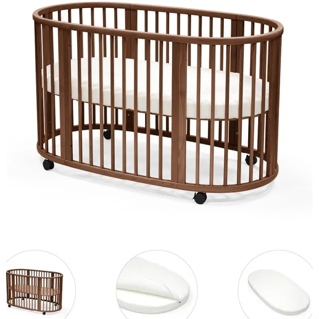 Stokke Sleepi Bed bundel warm bruin met matras & hoeslaken