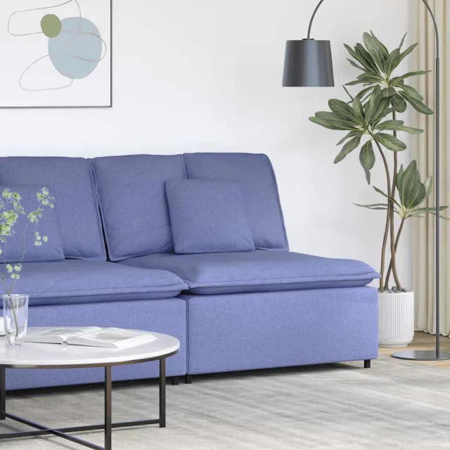 vidaXL Modulaire bank middenmodule met kussens 100 cm spijkerblauw