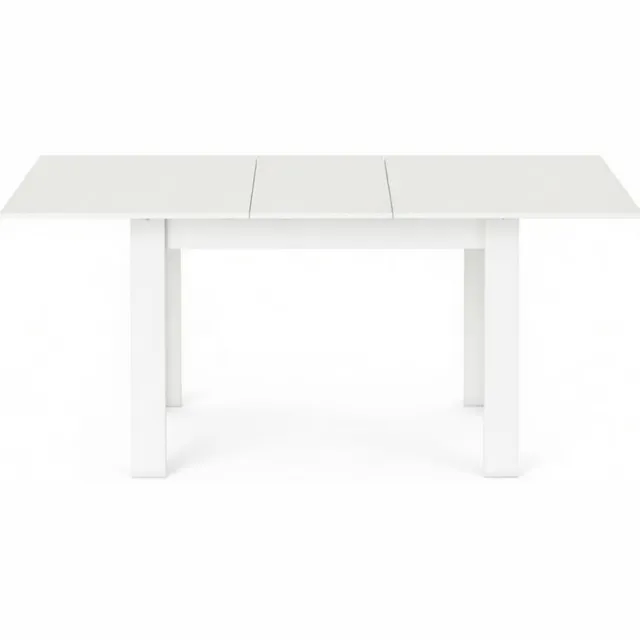 SONNENH Uitschuifbare eettafel met opklapbaar tussenblad - MDF - 140 tot 180 cm - Wit