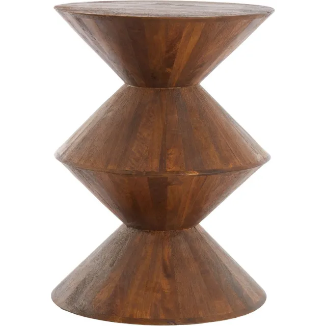 Light & Living Bijzettafel Larus - Hout - Ø45cm - Modern Bruin