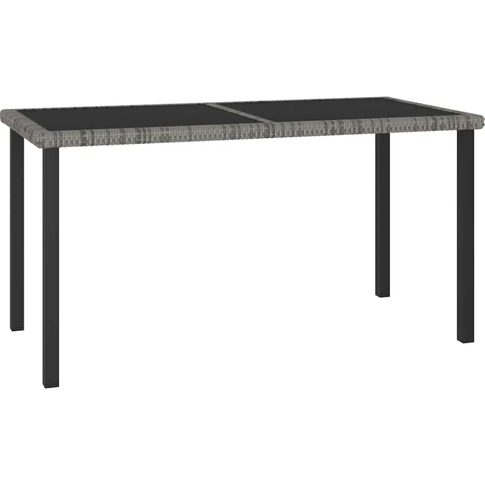 vidaXL 5-delige Tuinset poly rattan grijs, foto 3