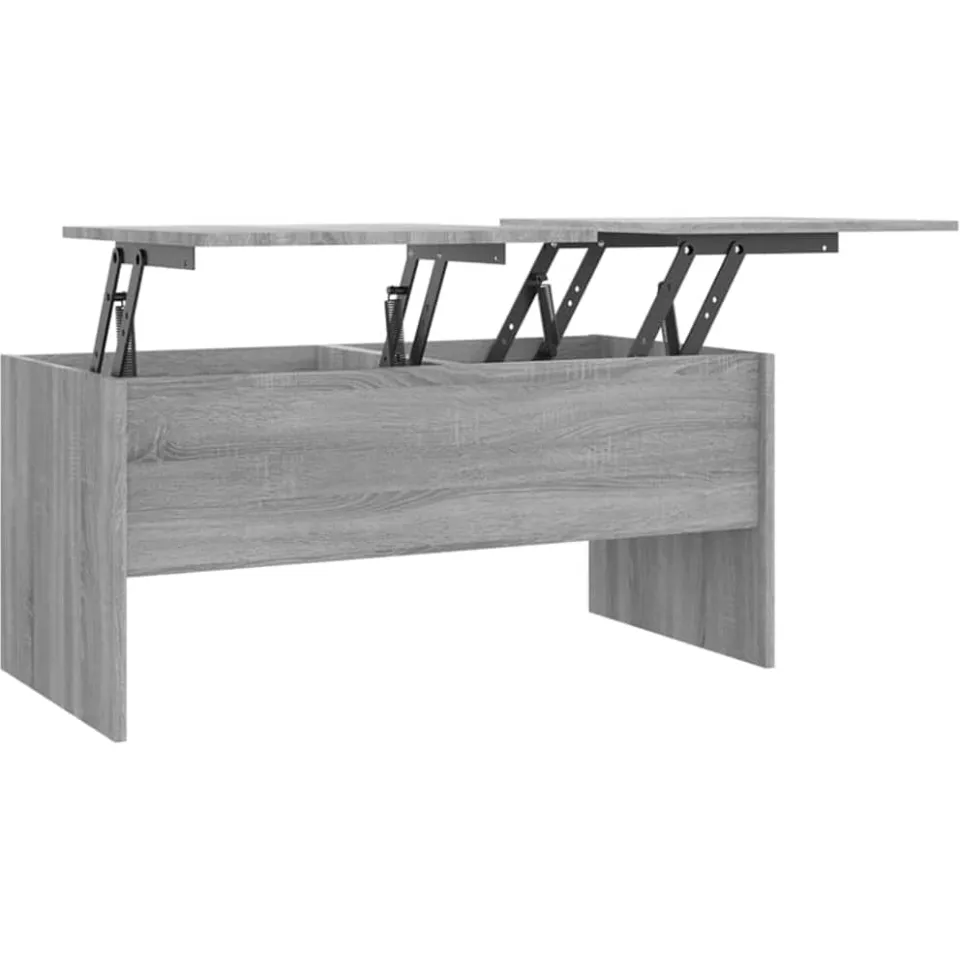 vidaXL Salontafel 102x50,5x46,5 cm bewerkt hout grijs sonoma eiken, foto 3