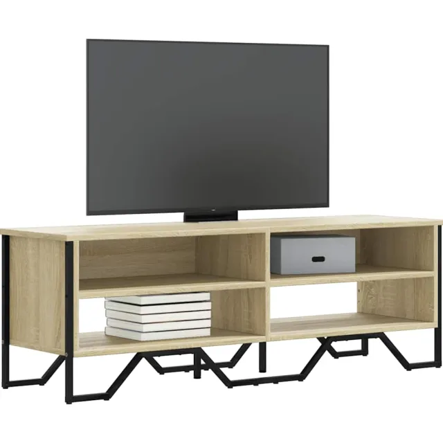 vidaXL Tv-meubel 122x34x41 cm bewerkt hout sonoma eikenkleurig Bruin