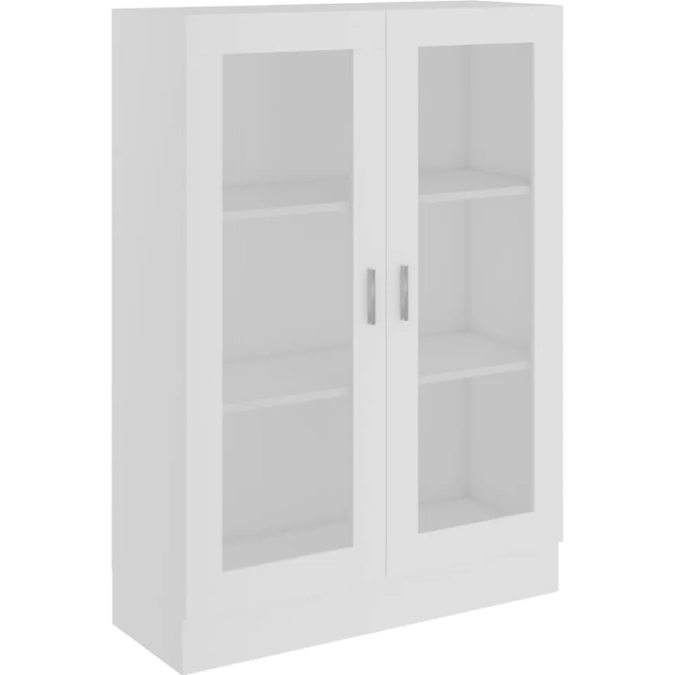vidaXL Vitrinekast 82,5x30,5x115 cm bewerkt hout wit, foto 3