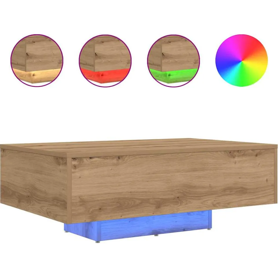 vidaXL Artisanaal eiken 85 x 55 x 31 cm Bewerkt hout, foto 3
