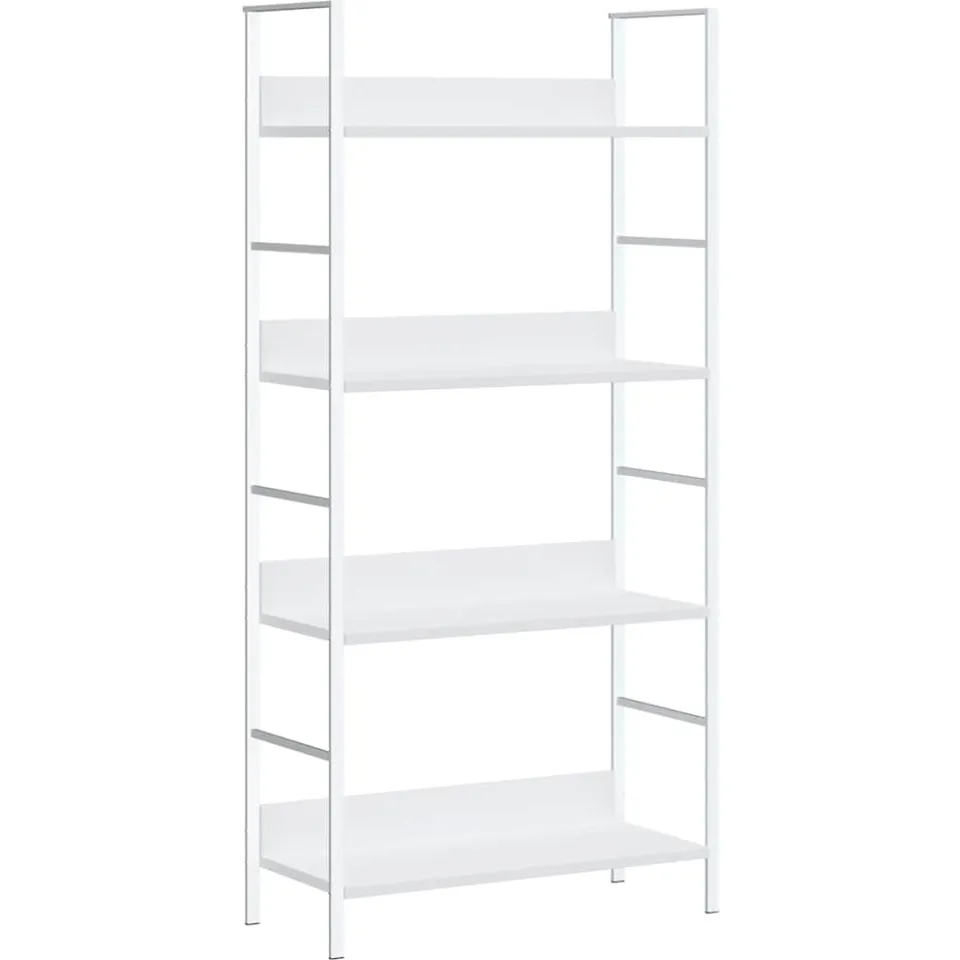 vidaXL Boekenkast met 4 schappen 60x27,6x124,5 cm bewerkt hout wit