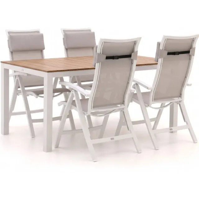Bellagio tuinmeubelen Bellagio Lugo/Fidenza 160cm dining tuinset 5-delig verstelbaar