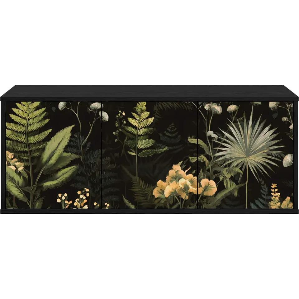 vidaXL Wandgemonteerd tv-meubel RHENEN 102 x 33 x 40 cm Zwart eiken, foto 4